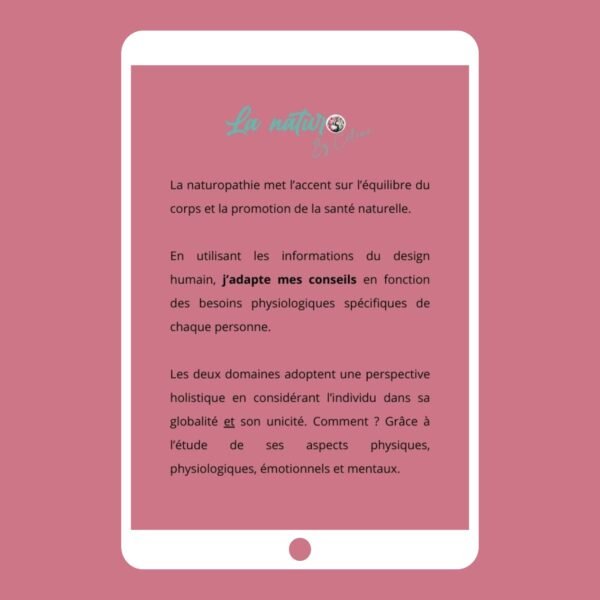 E-book Naturopathie et Design Humain : analyse du Réflecteur - prelude